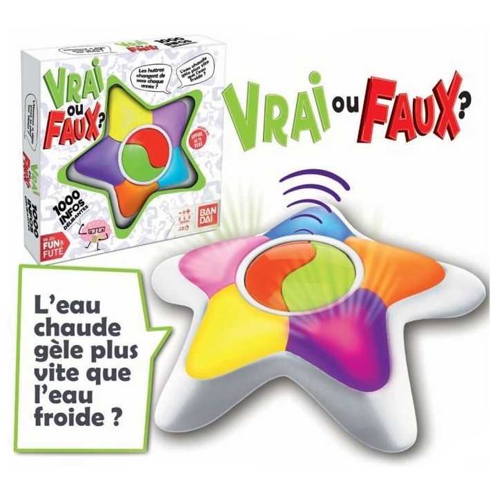 BANDAI - Jeu de société Vrai ou Faux