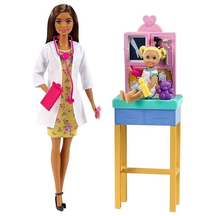 Barbie - Barbie Coffret Docteure Brune - Poupée