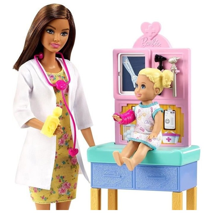 Barbie - Barbie Coffret Docteure Brune - Poupée