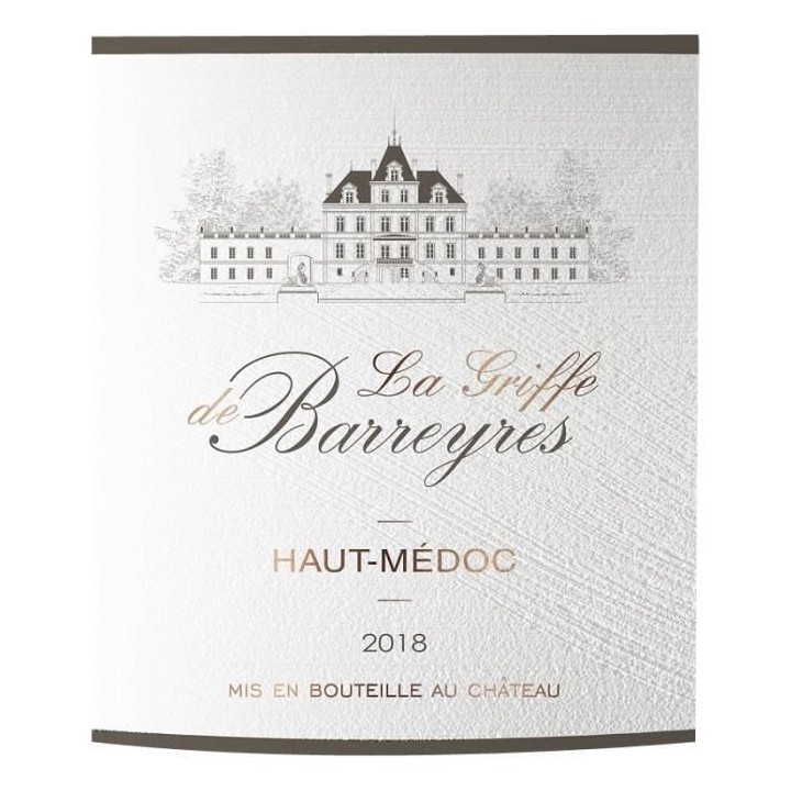 La Griffe de Barreyres 2018 Haut-Médoc - Vin rouge de Bordeaux