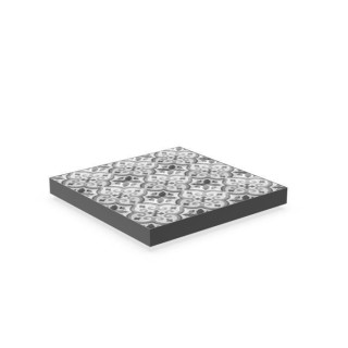 Dalle - Pied de Parasol - Céramique + acier thermolaqué - 41 x 41 x