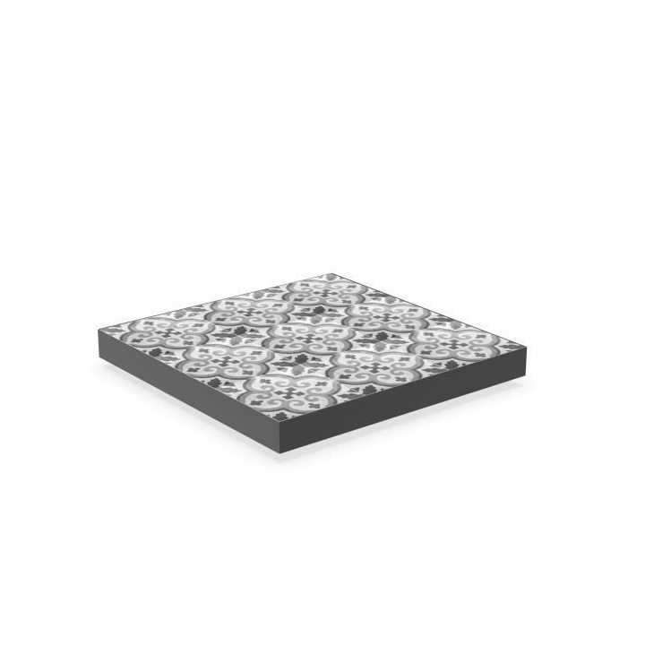 Dalle - Pied de Parasol - Céramique + acier thermolaqué - 41 x 41 x