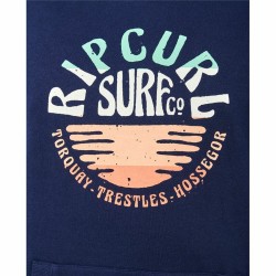 Sweat à capuche homme Rip Curl Down The Line Pop Over Bleu foncé