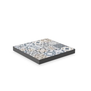 Dalle - Pied de Parasol - Céramique + acier thermolaqué - 41 x 41 x