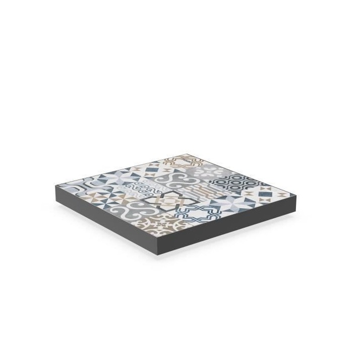 Dalle - Pied de Parasol - Céramique + acier thermolaqué - 41 x 41 x