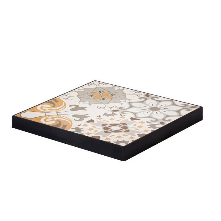 Dalle - Pied de Parasol - Céramique + acier thermolaqué - 41 x 41 x