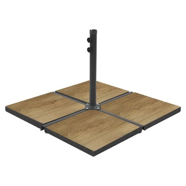 Dalle - Pied de Parasol - Céramique + acier thermolaqué - 41 x 41 x