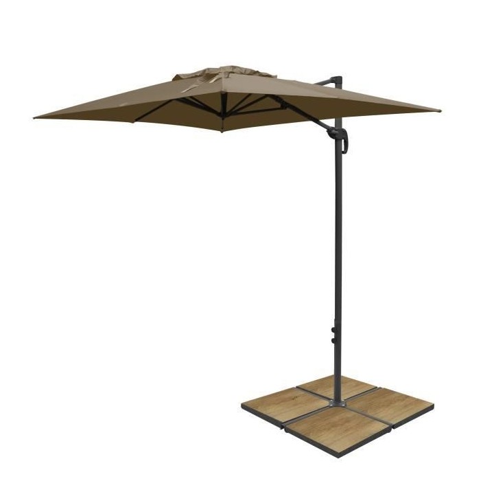 Dalle - Pied de Parasol - Céramique + acier thermolaqué - 41 x 41 x