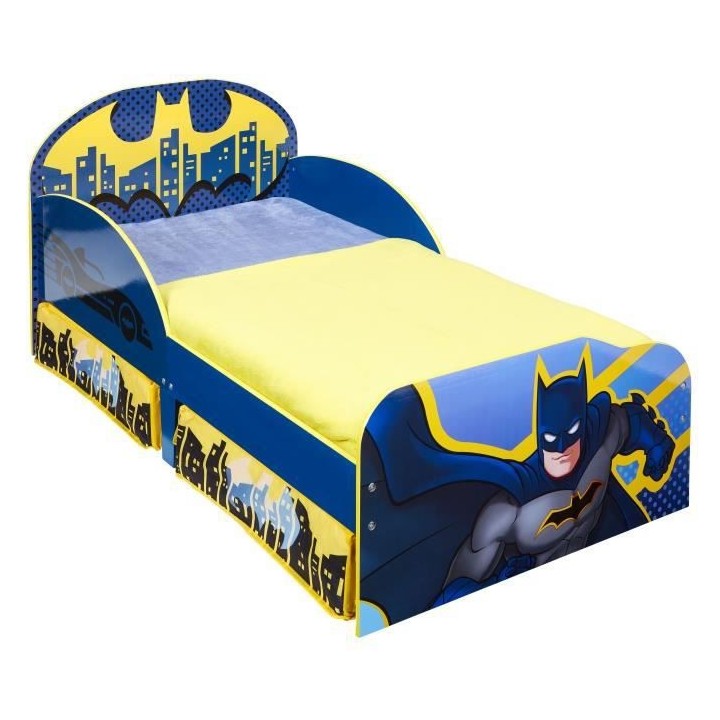 BATMAN Lit pour enfants avec espace de rangement sous le lit pour mate