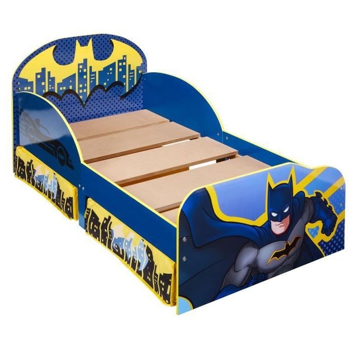 BATMAN Lit pour enfants avec espace de rangement sous le lit pour mate