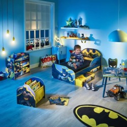 BATMAN Lit pour enfants avec espace de rangement sous le lit pour matelas 140x70cm