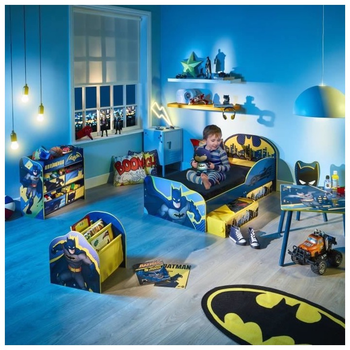 BATMAN Lit pour enfants avec espace de rangement sous le lit pour mate