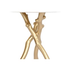 Table d'appoint DKD Home Decor Doré Blanc Marbre Fer 45 x 45 x 50 cm