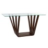 Table d'appoint DKD Home Decor Verre Marron Transparent Noyer 145 x 45 x 75 cm