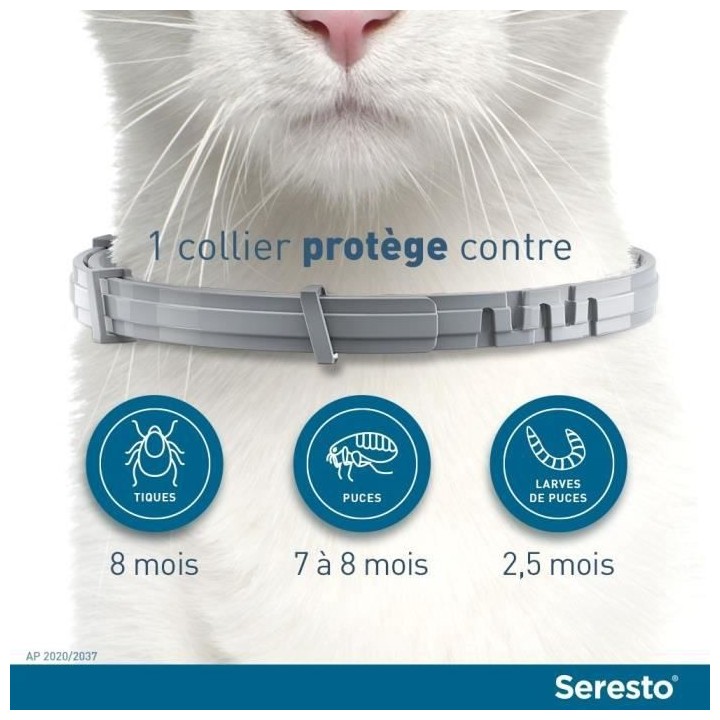 Seresto Chat Collier Anti-Puces et Anti-Tiques 1 unité
