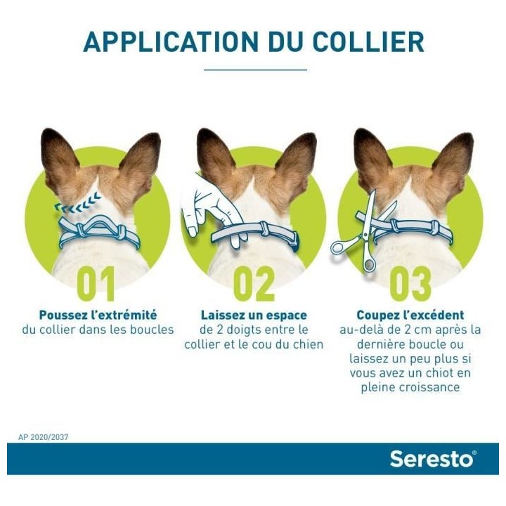 Seresto Chien Collier Anti-Puces et Anti-Tiques -8kg 1 unité