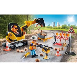 Playset Playmobil City Action Road Construction 45 Pièces 71045