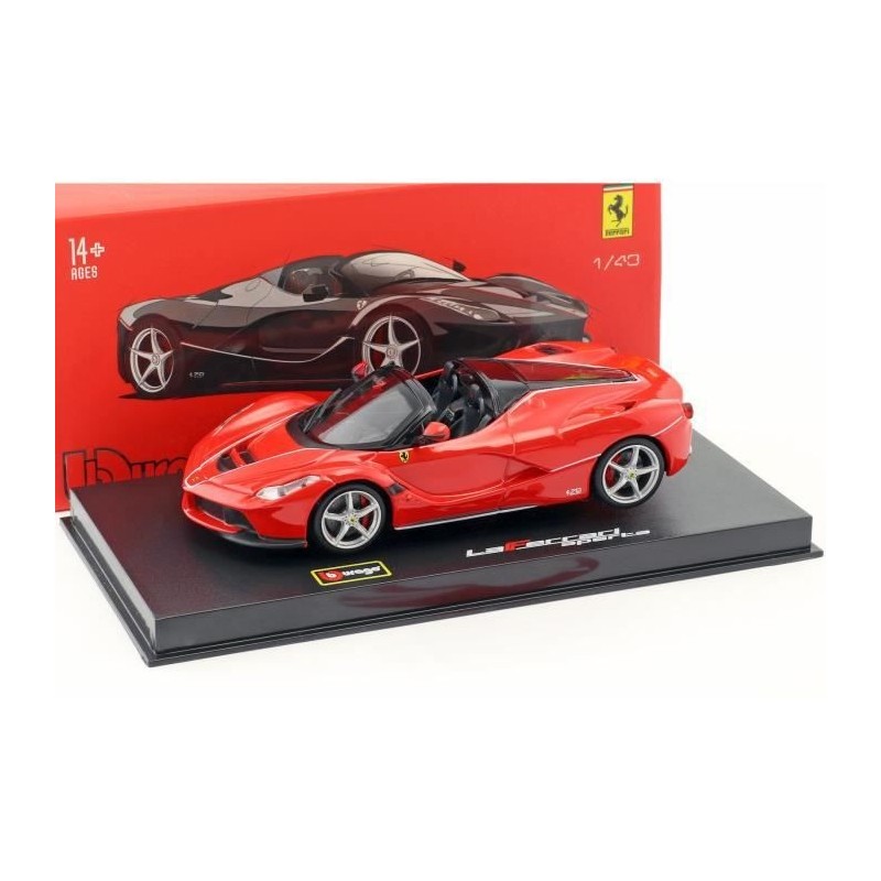 BBURAGO Voiture Ferrari Signature Aperta Rouge en métal a l'échelle 1/43eme