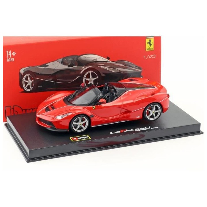BBURAGO Voiture Ferrari Signature Aperta Rouge en métal a l'échelle