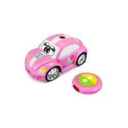 BURAGO Junior Voiture RC télécommandée Junior 1er âge Coccinelle infrarouge Rose