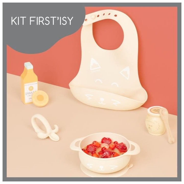 Babymoov Coffret repas 6-12 mois 3 pieces FIRST'ISY Renard Beige