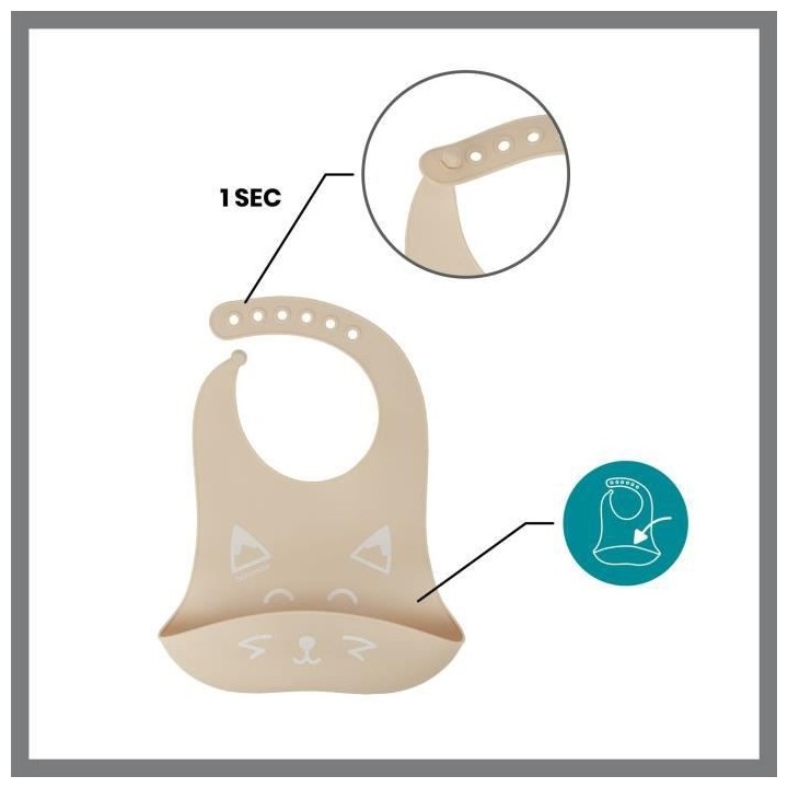 Babymoov Coffret repas 6-12 mois 3 pieces FIRST'ISY Renard Beige