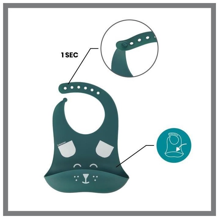 Babymoov Coffret repas 6-12 mois 3 pieces, FIRST'ISY Chien Bleu