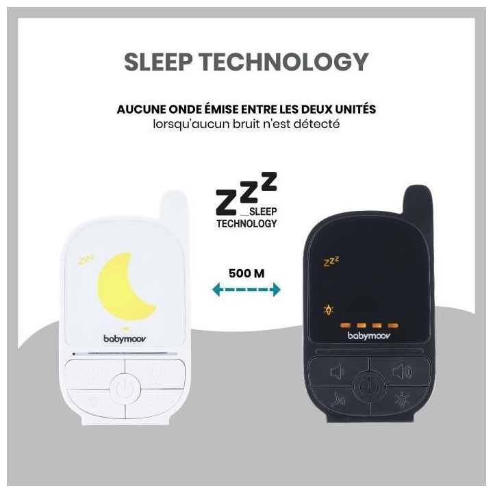 Babyphone audio pour bébé Handy Care - Basse émission d'ondes - Por