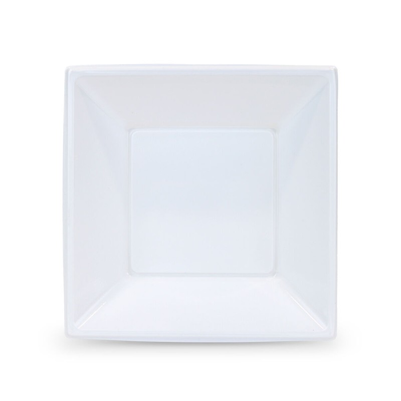 Lot d'assiettes réutilisables Algon Carré Blanc Plastique 18 x 18 x 4 cm 6 Unités