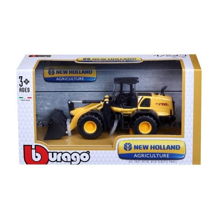 BBURAGO Véhicule de construction Chargeuse W170D New Holland 1/50eme