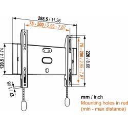 Support de TV Vogel's 6301100              20 kg 19" 26"