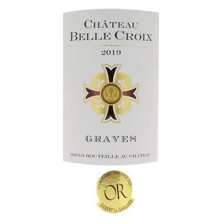 Château Belle Croix 2019 Graves - Vin rouge de Bordeaux