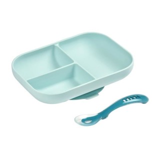 BEABA, Set Repas Bébé, Avec Ventouse, Anti dérapant, Assiette Silic
