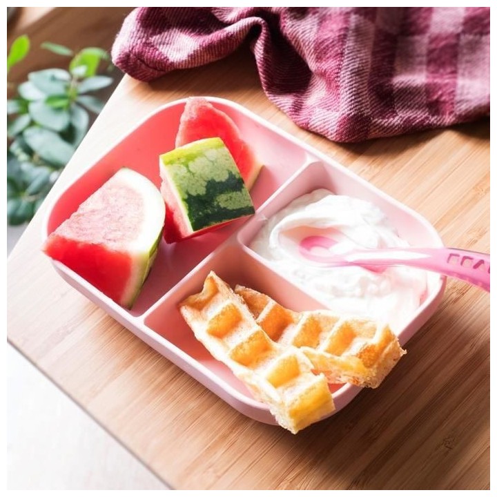 BEABA, Set Repas Bébé, Avec Ventouse, Anti dérapant, Assiette Silic