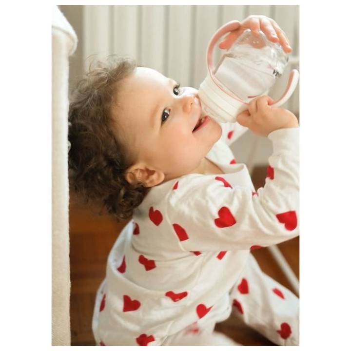 Béaba Tasse Biberon d'Apprentissage 2en1 Rose 210ml