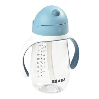 BEABA, Biberon/Tasse d'apprentissage 2 en 1, Tasse Paille Enfant, 100%