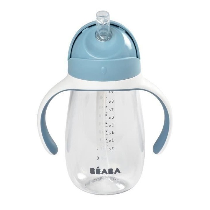 BEABA, Biberon/Tasse d'apprentissage 2 en 1, Tasse Paille Enfant, 100%