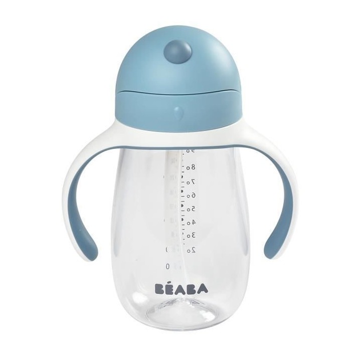BEABA, Biberon/Tasse d'apprentissage 2 en 1, Tasse Paille Enfant, 100%