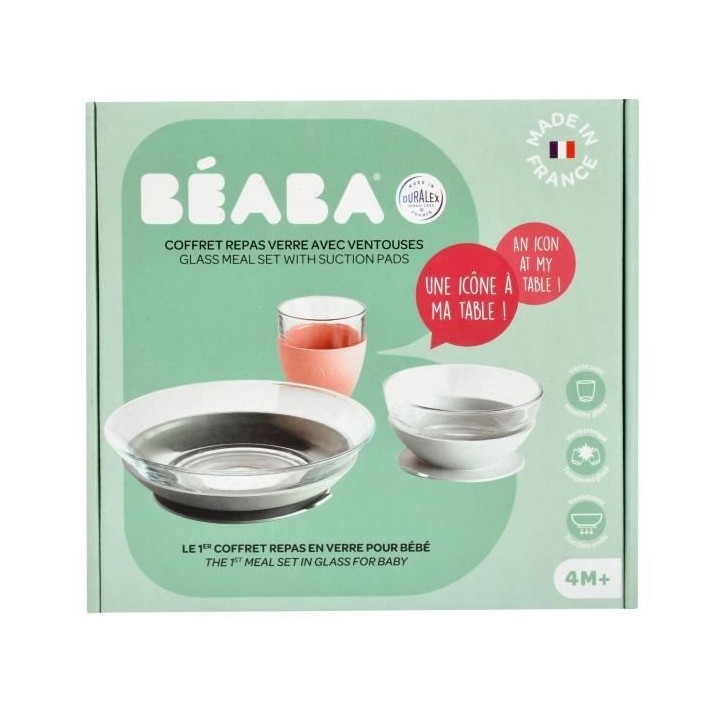Béaba Repas Coffret Verre Eucalyptus 4 pieces
