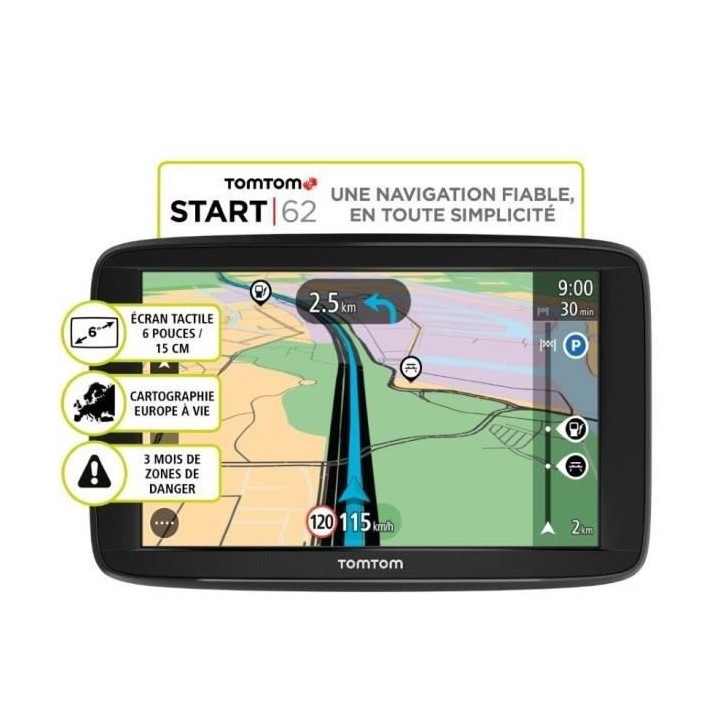 TOMTOM VIA 62 (6 Pouces) GPS Europe 48 Cartographie et Trafic a Vie