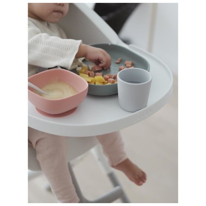 Béaba Coffret Repas Silicone 4 pieces Eucalyptus