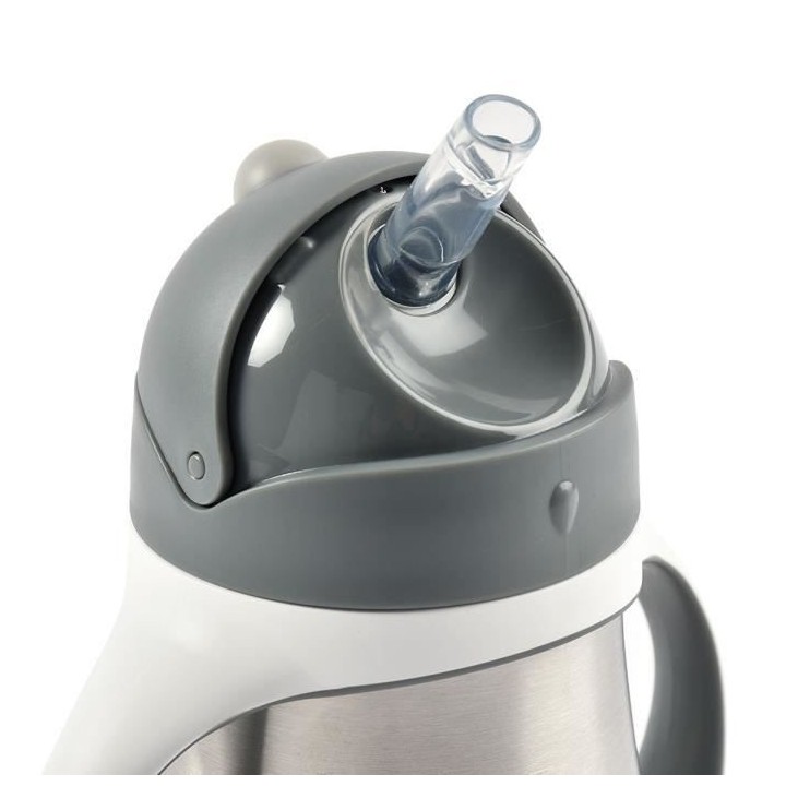 BEABA, Biberon/Tasse d'apprentissage/Gourde Bébé 2 en 1, Tasse Paill