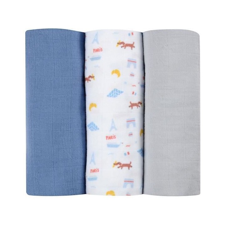 Béaba Maison Lange en Coton Paris 3 unités