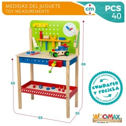 Jeu d'outils pour les enfants Woomax 2 Unités 40 Pièces