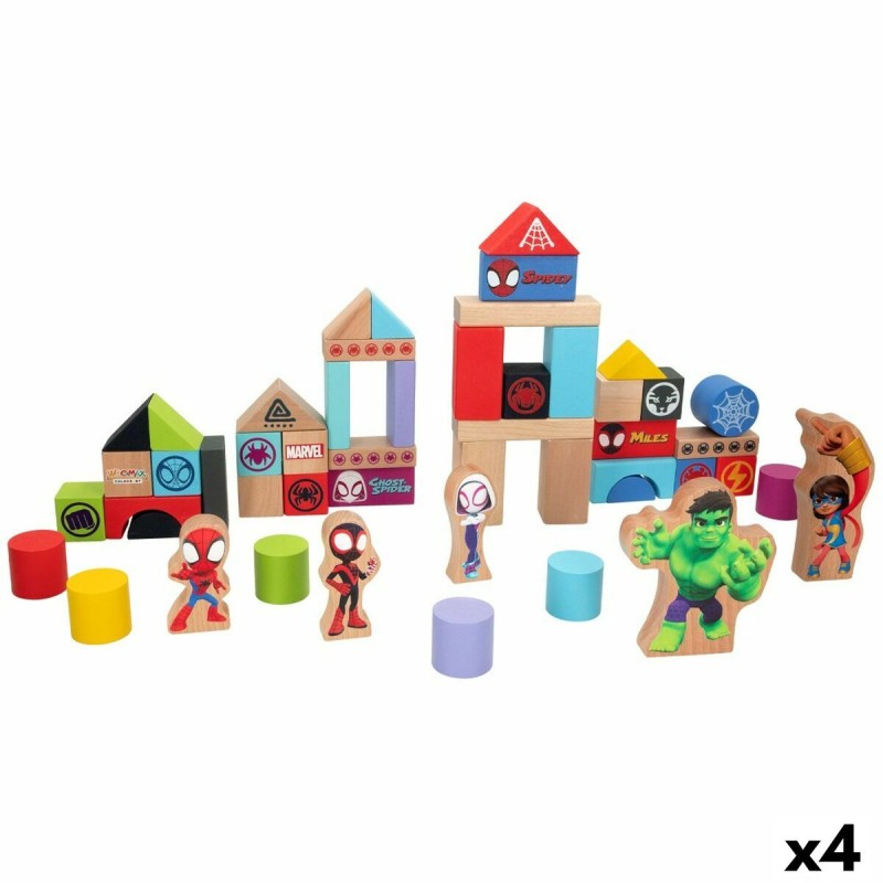 Playset Spidey Amazing Friends 8 x 9,5 x 1,5 cm 50 Pièces 4 Unités