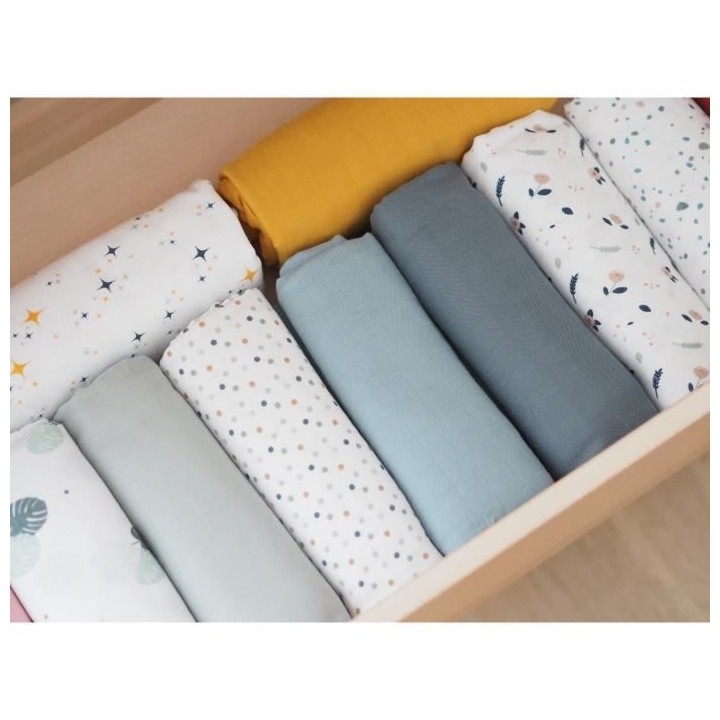 BEABA, Boîte 2 LANGES 120cm - Gris Mirage / Jungle