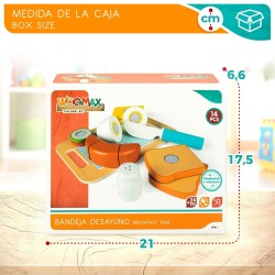 Set de jouets alimentaires Woomax Petit-déjeuner 14 Pièces 4 Unités