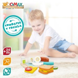 Set de jouets alimentaires Woomax Petit-déjeuner 14 Pièces 4 Unités