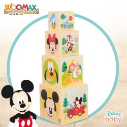 Blocs Empilables Disney 12,2 x 12,2 x 12,2 cm 8 Pièces 4 Unités