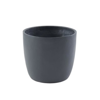 Pot rond en fibre de verre - 50 x 42m - Gris anthracite